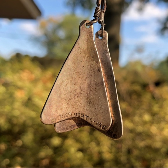 Vintage 925 Taxco Turquoise Inlay Earrings - Picture 6 of 8